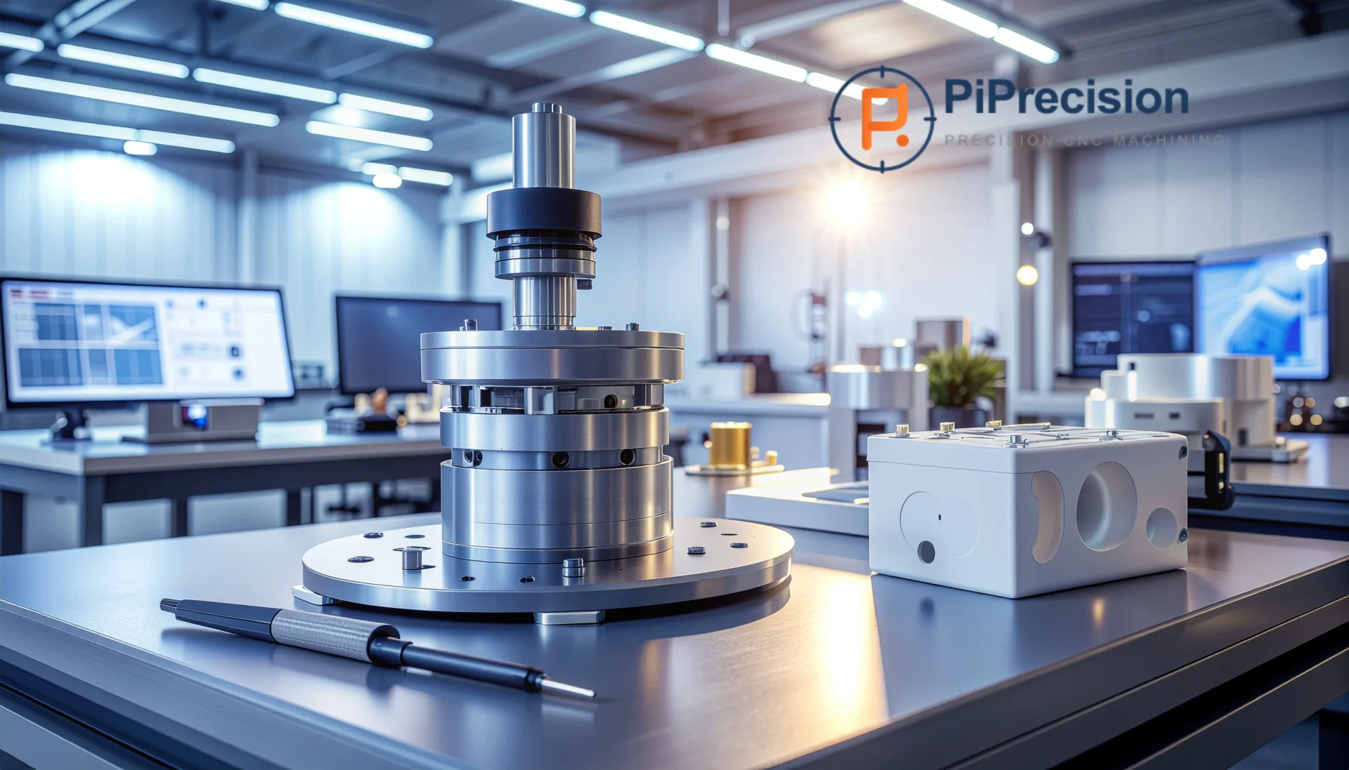 Rapid prototyping services with CNC machined parts, 3D printed prototypes, and vacuum casting samples in a professional engineering lab