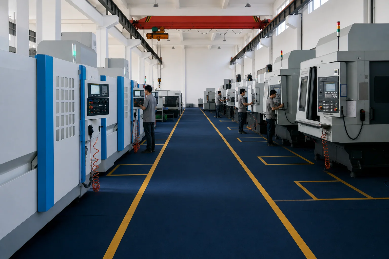 PiPrecision CNC machining shop floor with modern equipment and organized production areas
